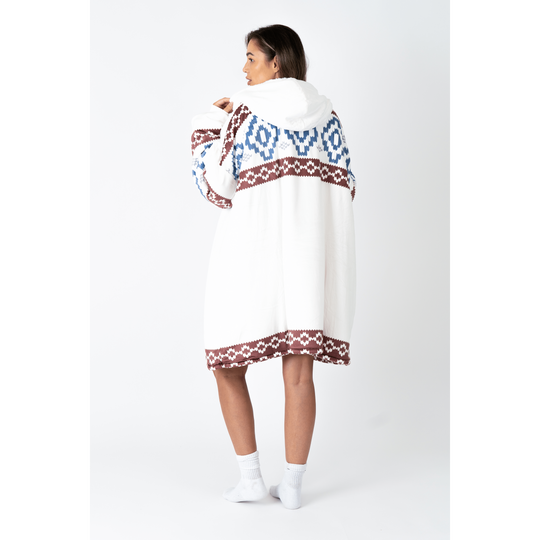 Hoodie Deken - Aztec White