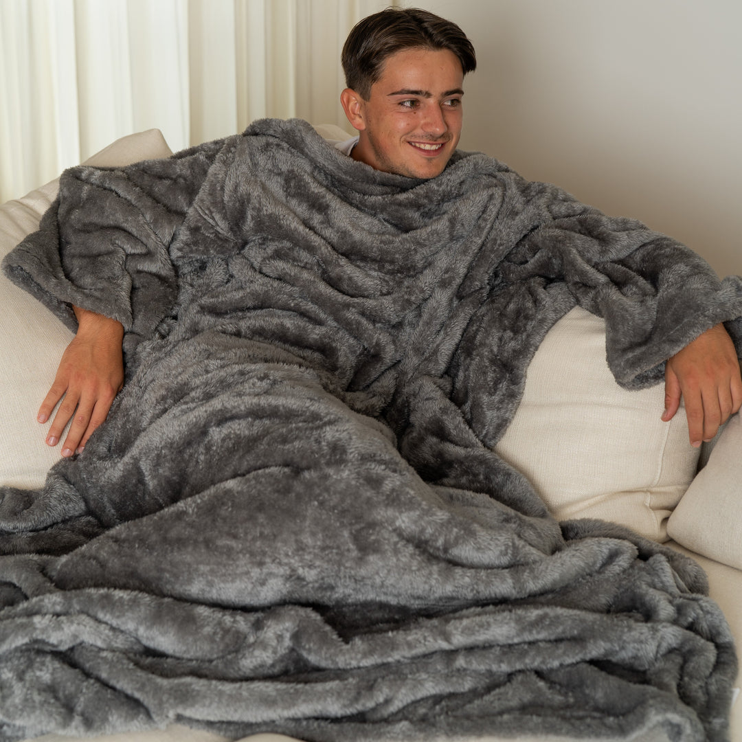 Snuggie - Deken met Mouwen - Dark Grey