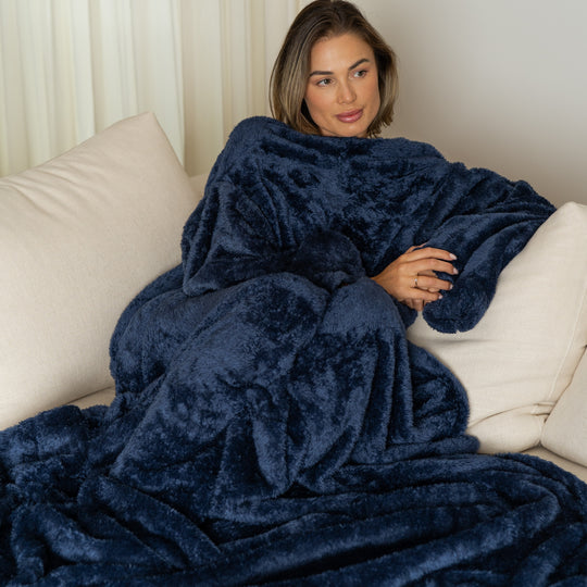 Snuggie - Deken met Mouwen - Dark Blue