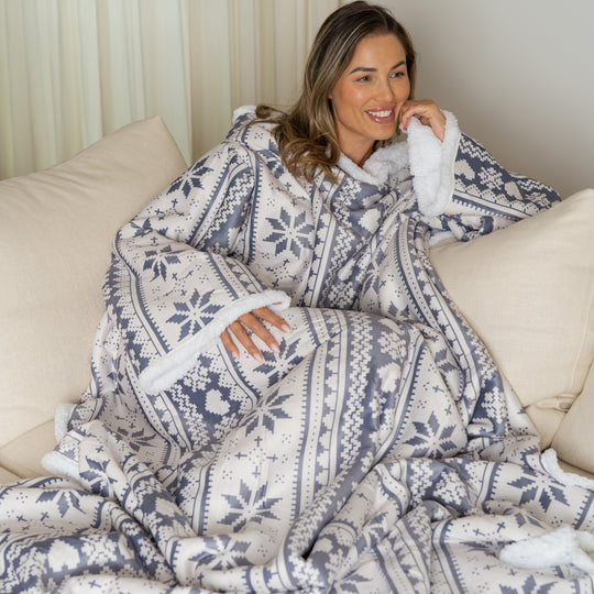 Snuggie - Deken met Mouwen - Nordic Grey