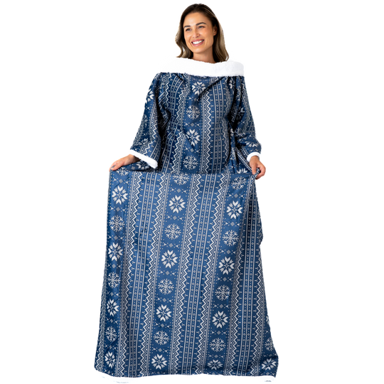 Snuggie - Deken met Mouwen - Ocean Blue