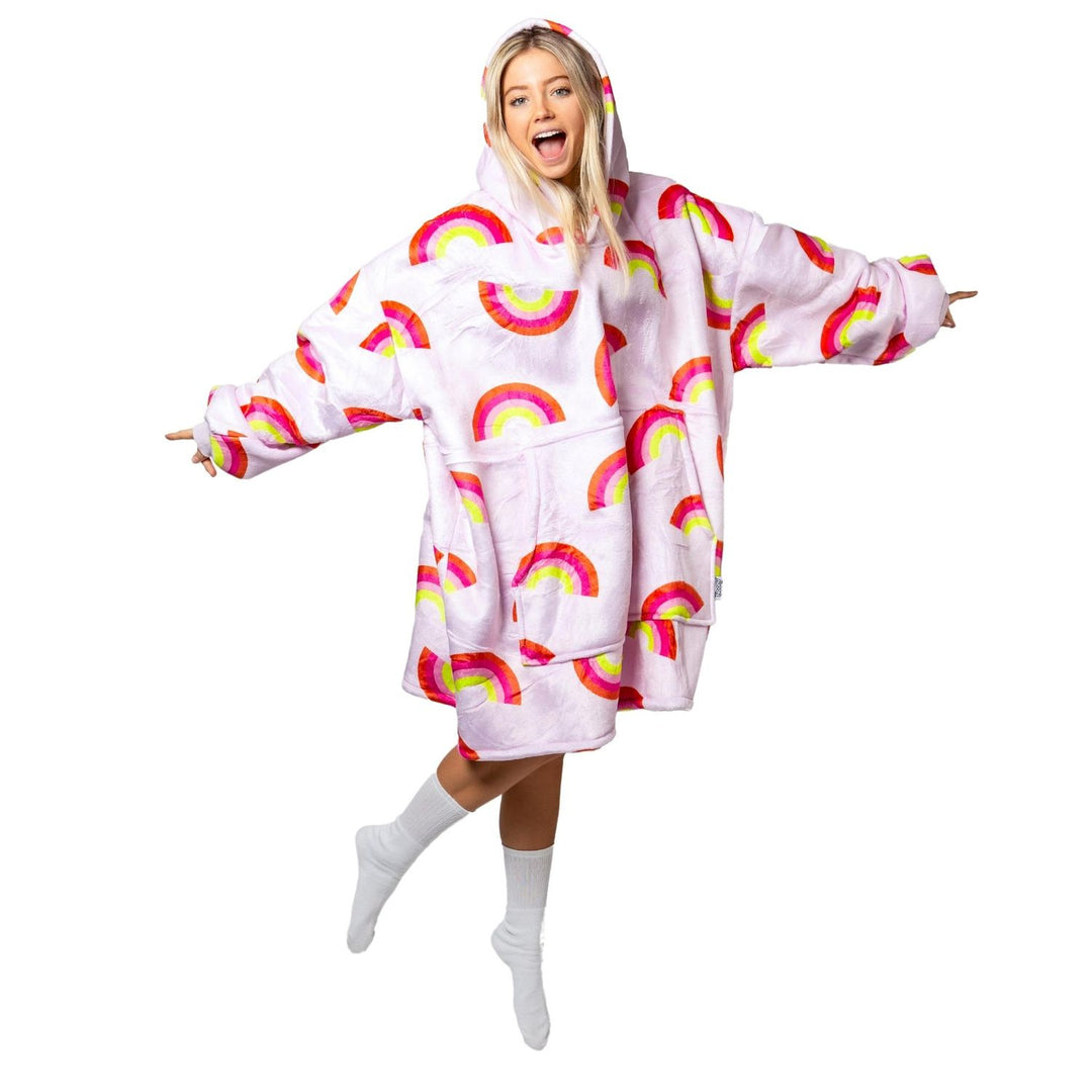 Rainbow Oversized hoodie deken met regenboog print – - Comfort Wear Rainbow Oversized hoodie deken met regenboog print – - Comfort Wear