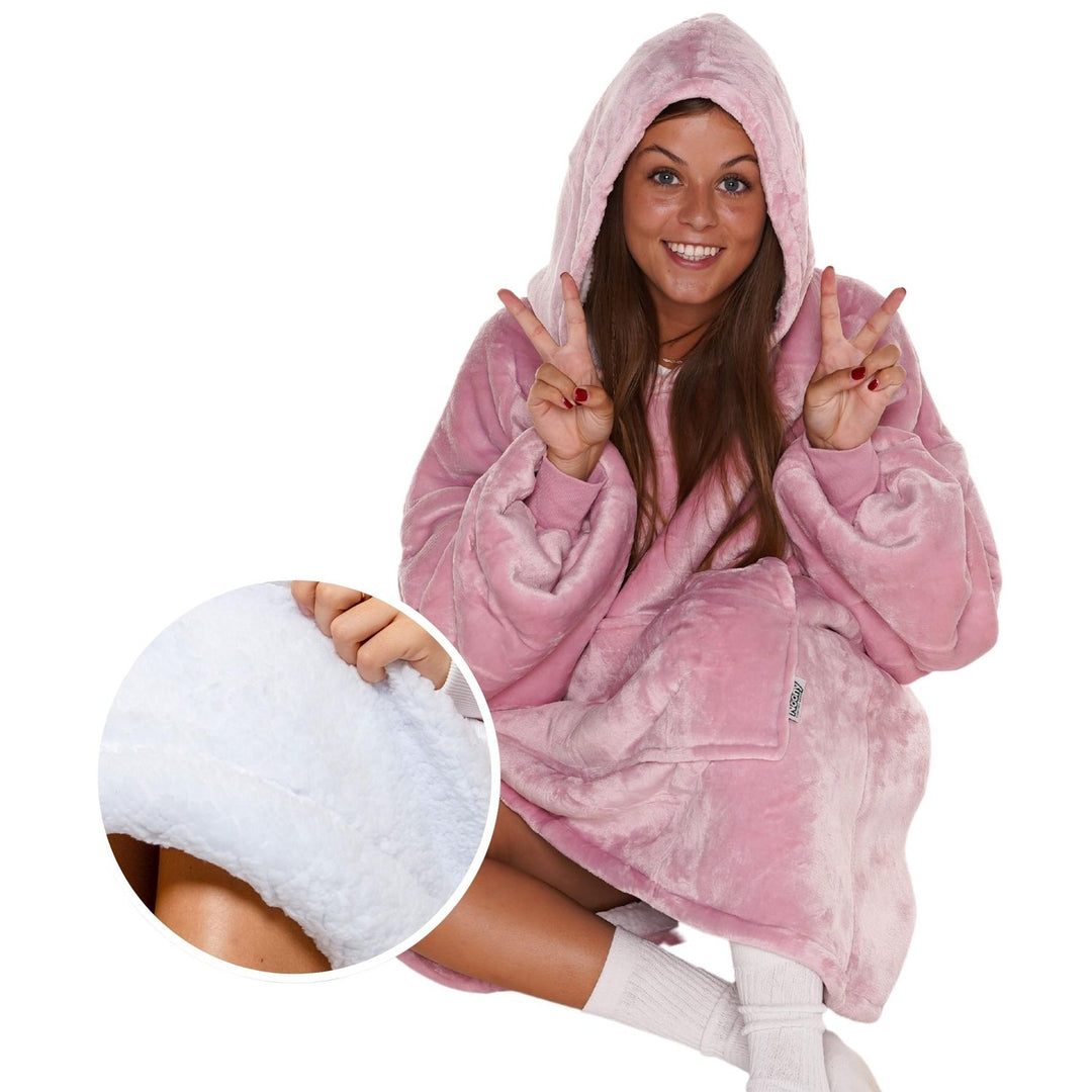 Hoodie Deken - Pink Noony