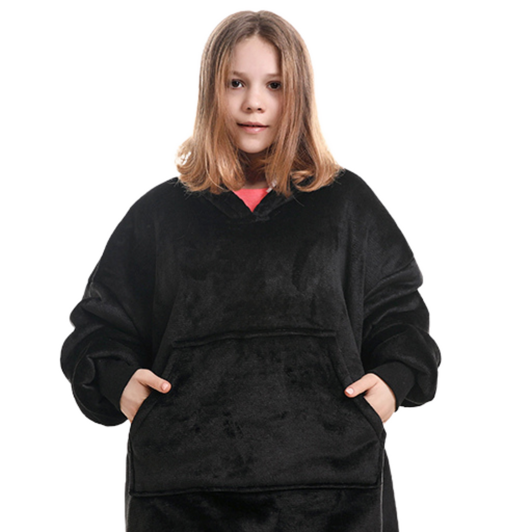 Hoodie Deken - Black Noony Kids