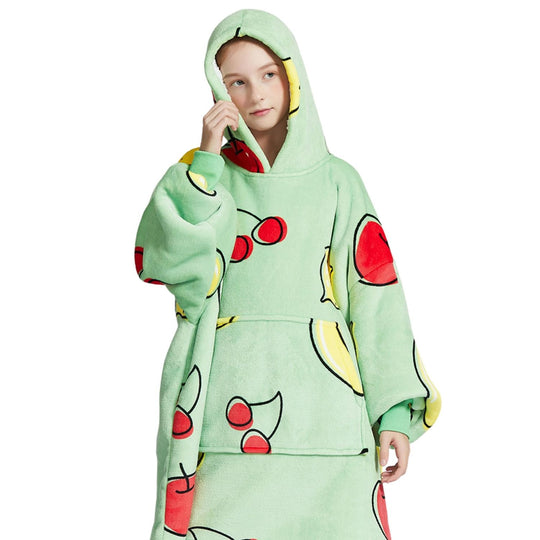 Hoodie Deken - Fruity Green Noony Kids